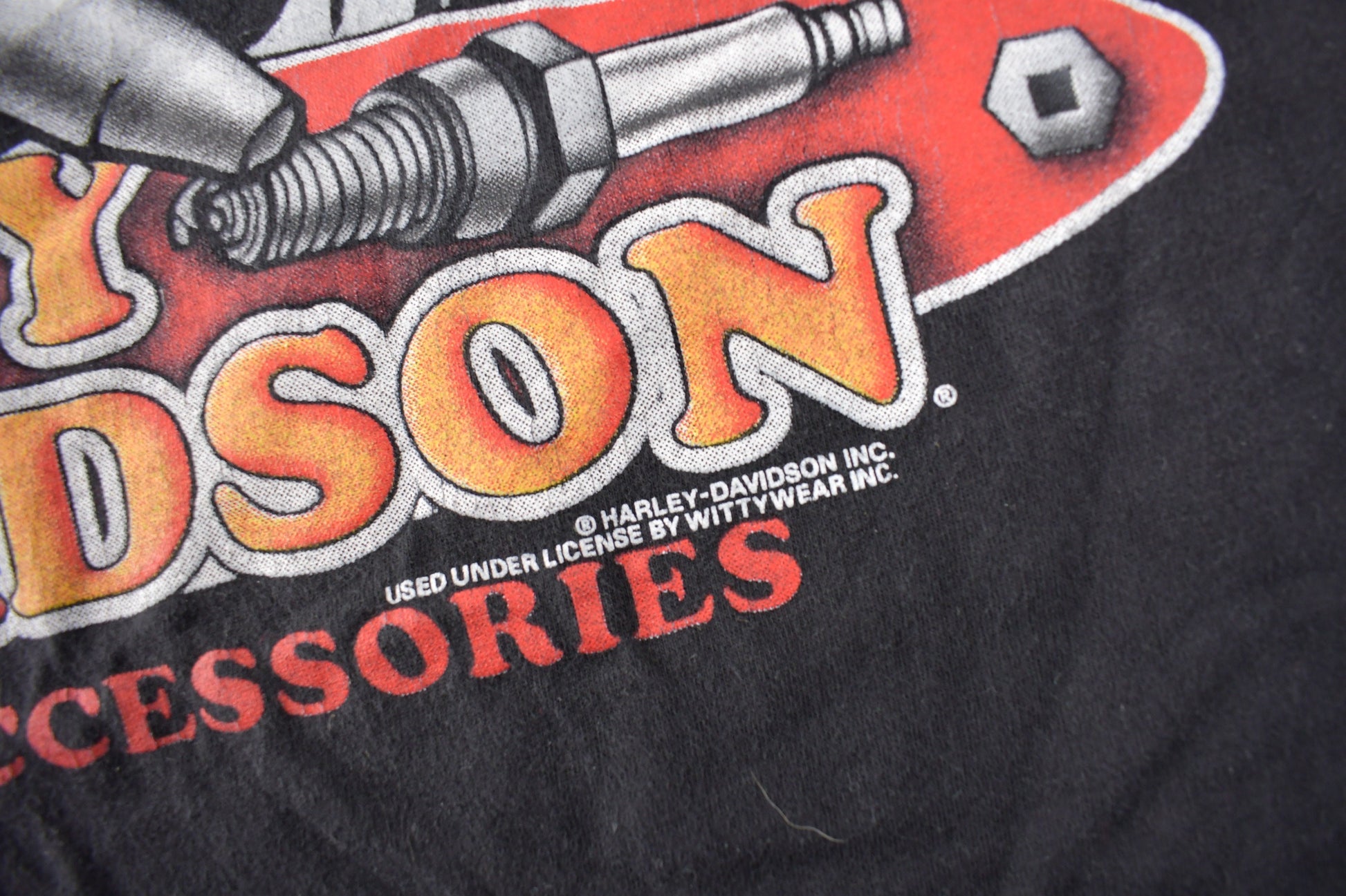 Vintage 1997 Harley Davidson Taz Devil Looney Tunes Graphic T-Shirt Size L