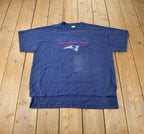 Vintage 1990s NFL New England Patriots Embroidered Graphic T-Shirt Made In USA