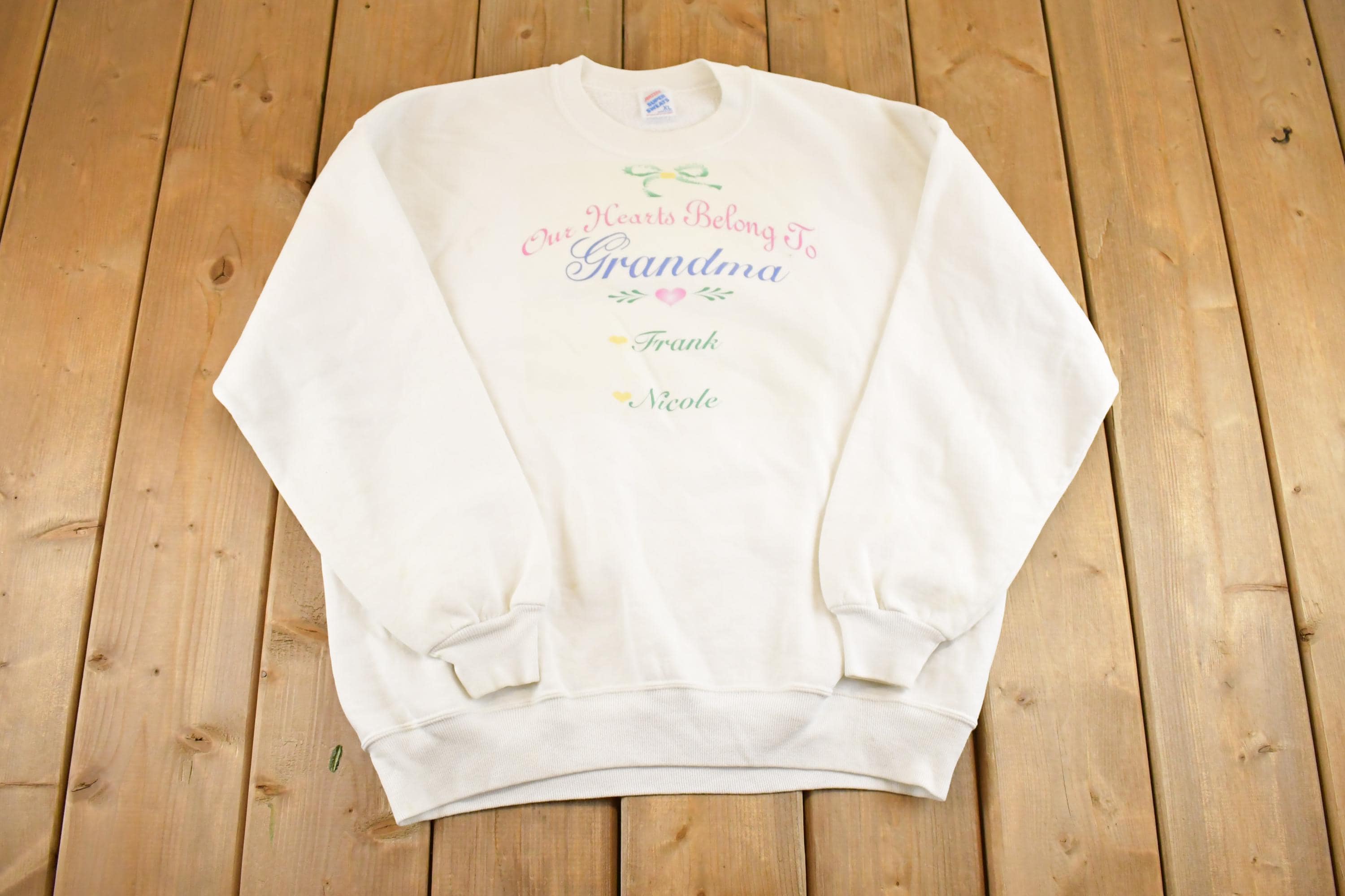 Vintage 1990s Cute Grandmas House Souvenir Crewneck Sweatshirt Women's L