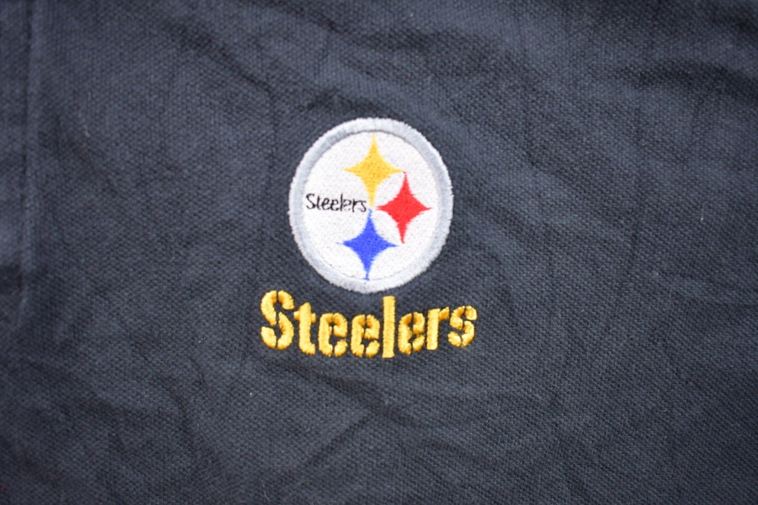 Vintage 1990s Steelers NFL Button up Collar T-Shirt