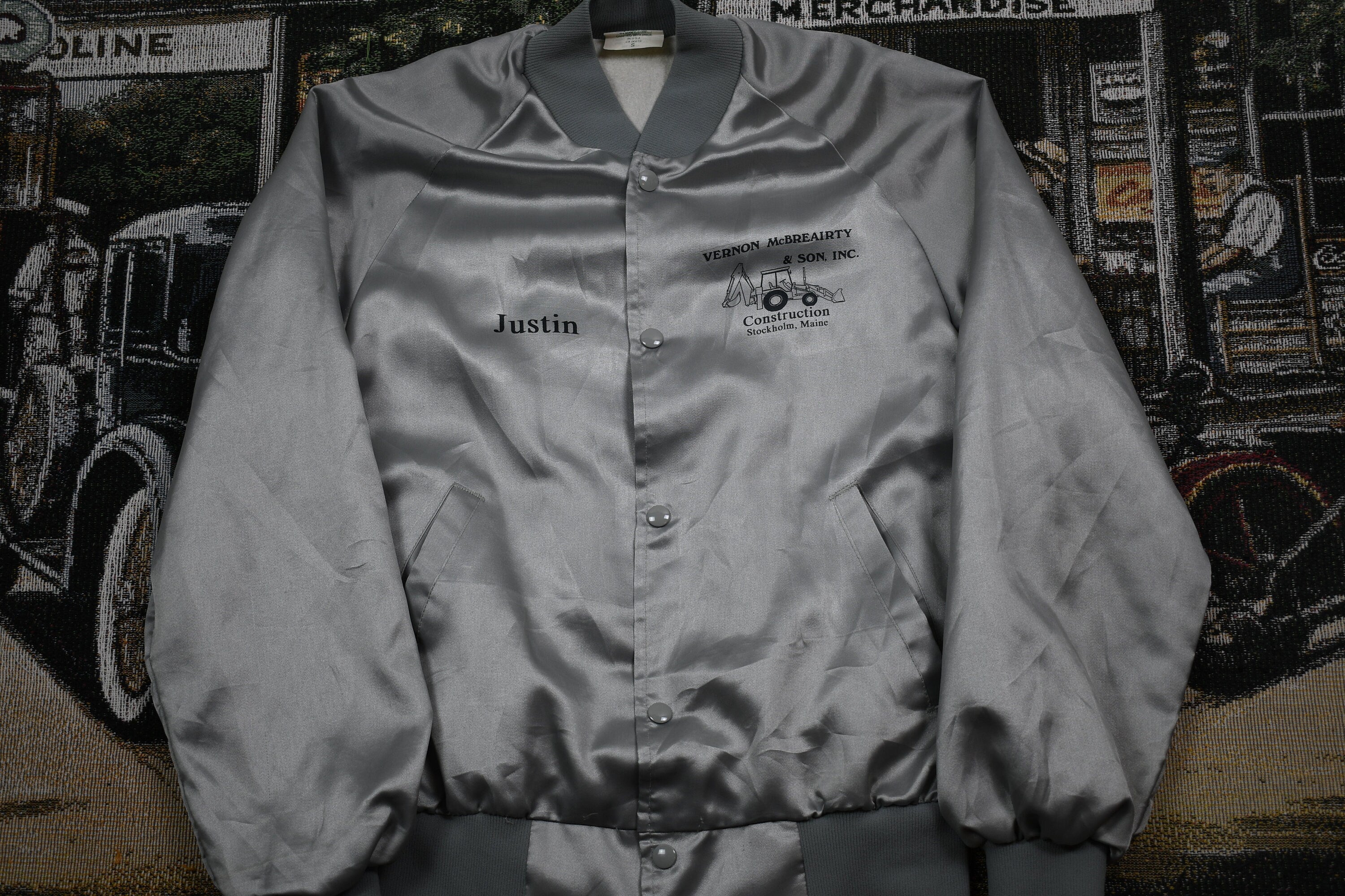 Vintage 1980s Satin Bomber Jacket