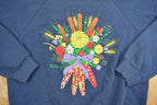 Vintage 1980s Floral Bouquet Theme Hanes Crewneck Sweater