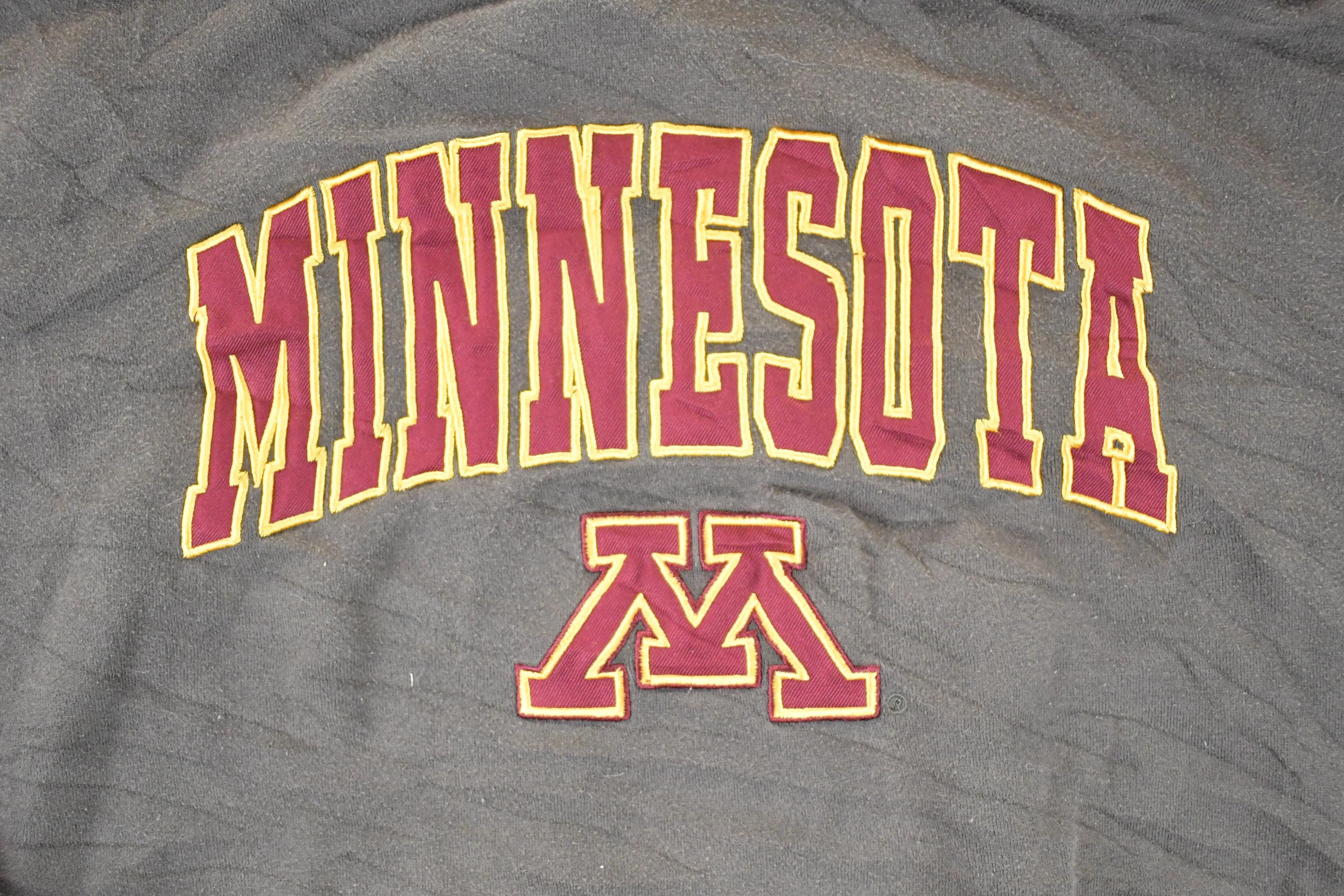 Vintage 1990s Minnesota University Hoodie Sweatshirt Men's L