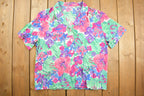Vintage 1980s Floral Button Up Shirt