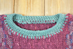 Vintage 1990s Hand Knitted 100% Wool Knit Sweater