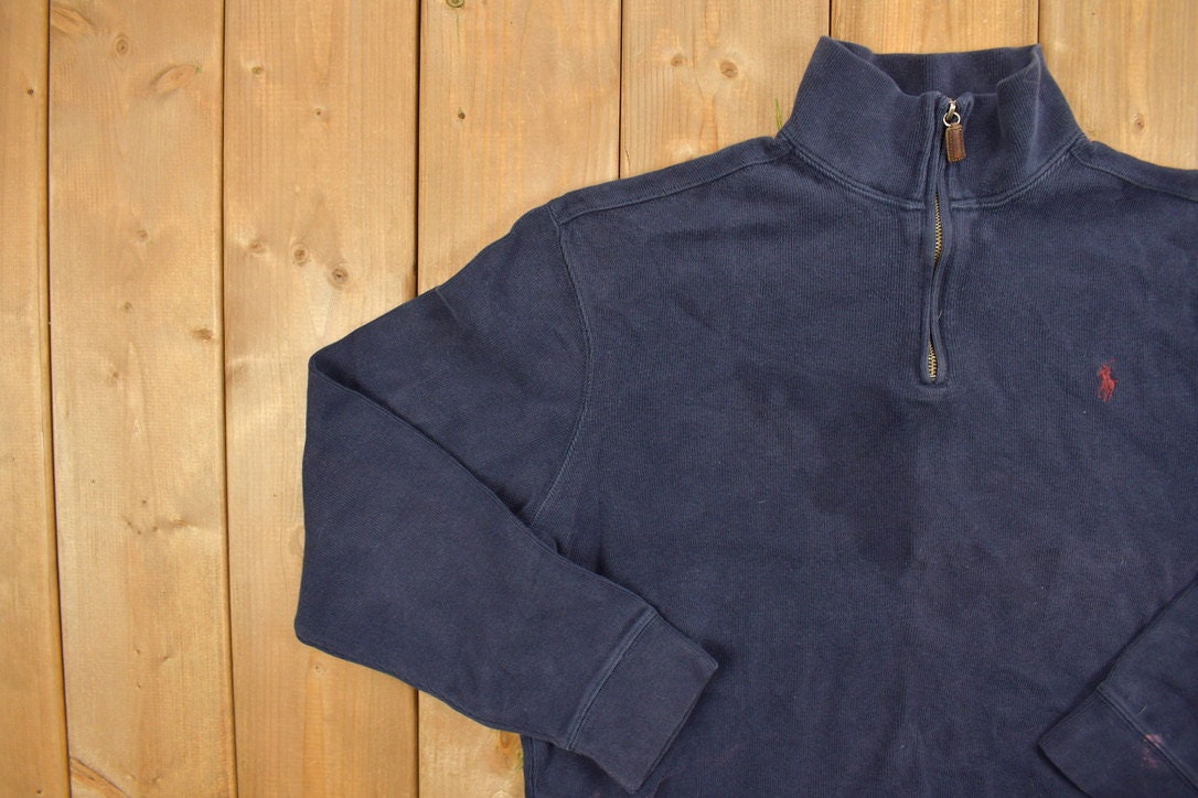 Vintage 1990s Polo Ralph Lauren Quarter Zip Sweatshirt
