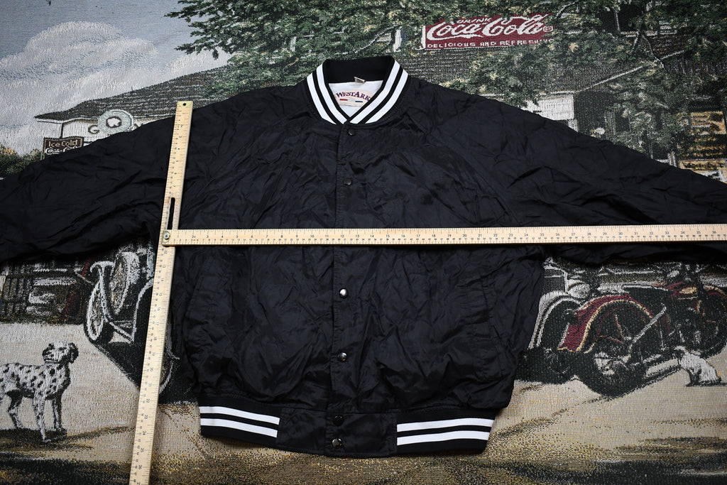 Vintage 1980s Earl's Bar Satin Bomber Windbreaker