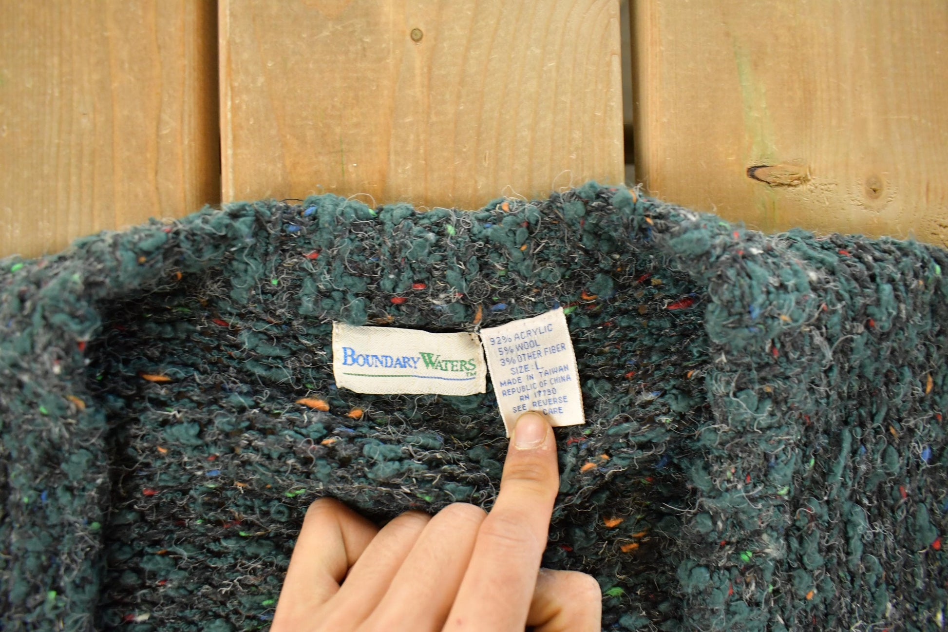 Vintage 1990s Boundary Waters Knit Cardigan Sweater Men's Large