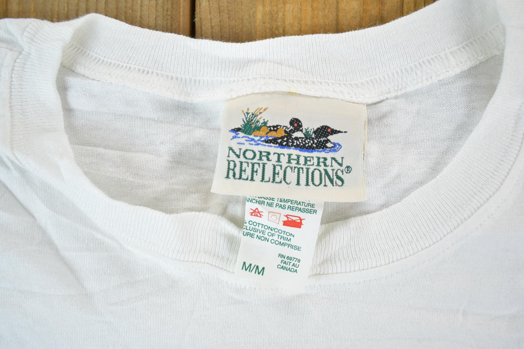 Vintage 1990s Northern Reflections Lucky Teddy Souvenir Single Stitch Graphic Print T-Shirt Made In USA