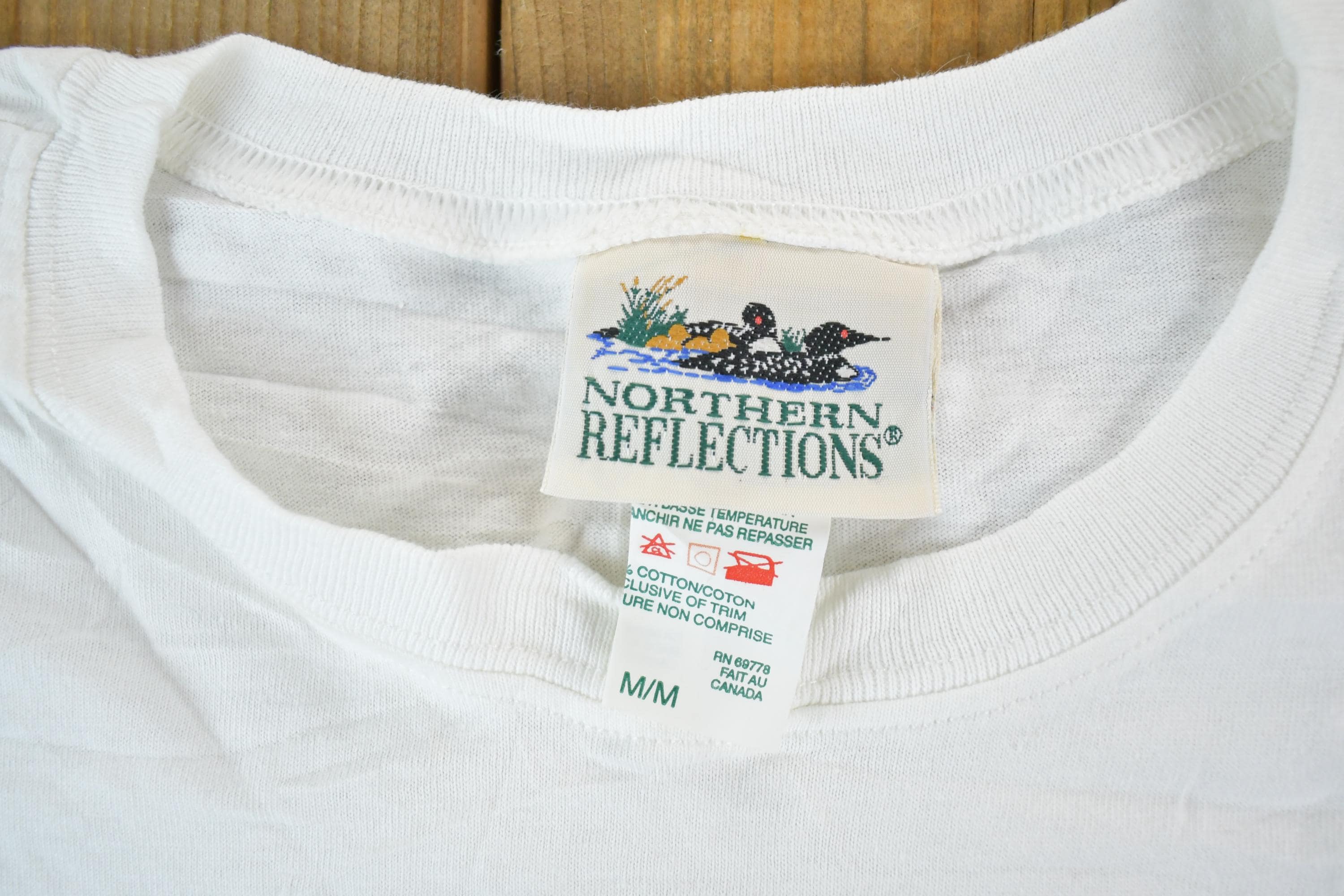 Vintage 1990s Northern Reflections Lucky Teddy Souvenir Single Stitch Graphic Print T-Shirt Made In USA