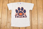Vintage 1990s Tigers Collegiate T-Shirt Youth L  NCAA Graphic  90s College  Made in USA  Spellout Tee