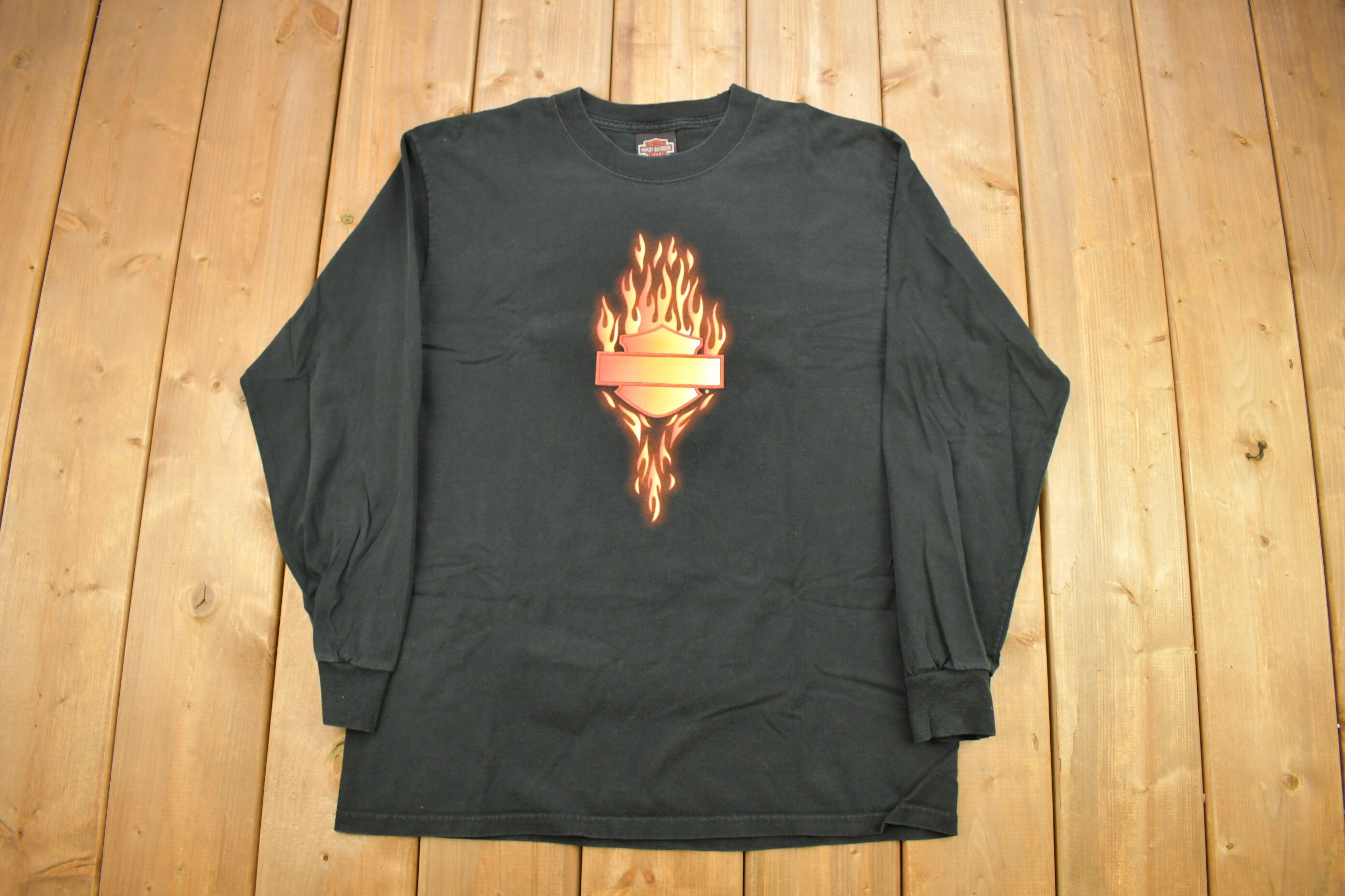 Vintage 1990s Harley Davidson Cabo San Lucas Baja Mexico Long Sleeve T-Shirt