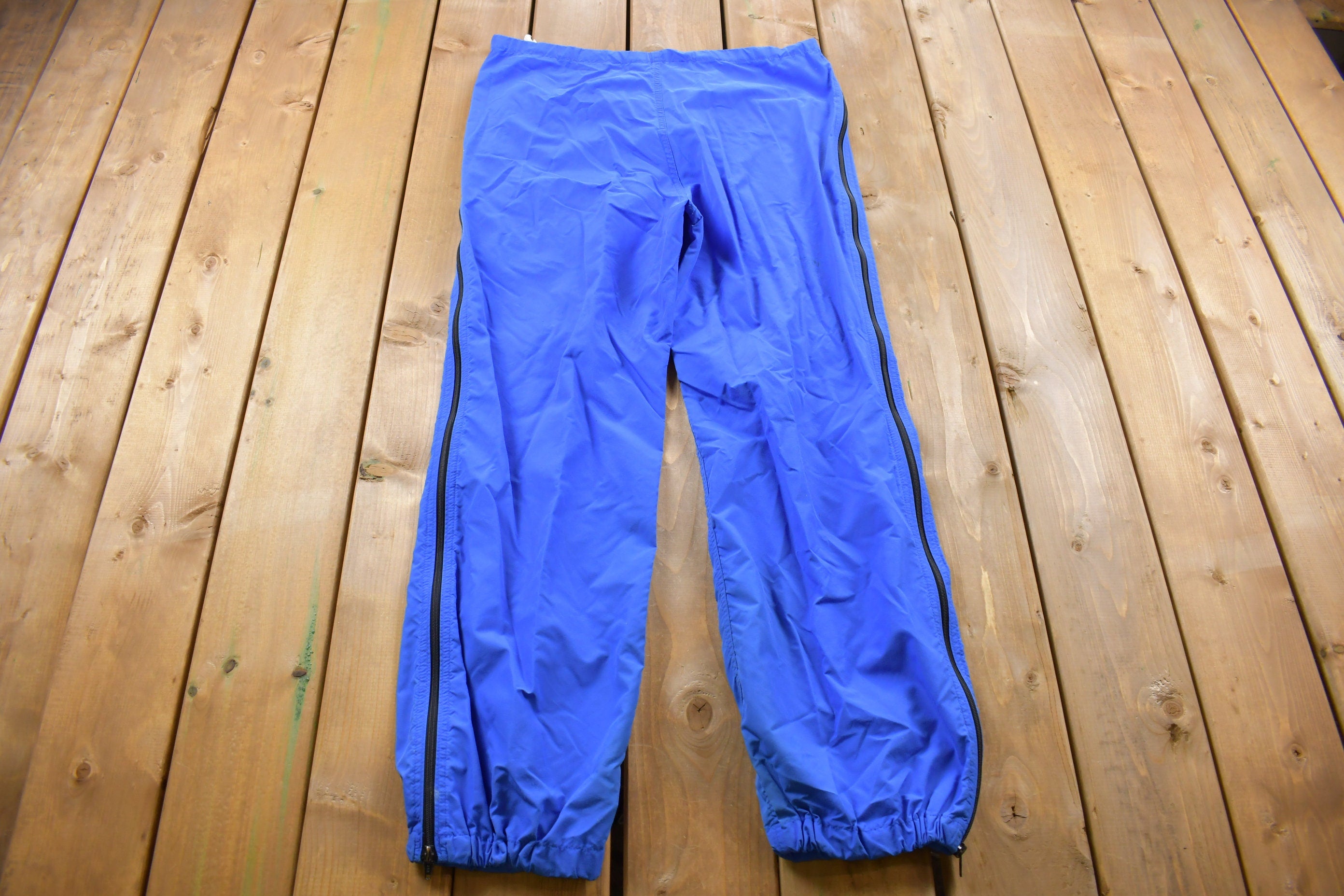Vintage 1990's L.L Bean Track Pants W/ Full Leg Zippers 38 x 30 / Made in USA / American Vintage / Streetwear Fashion / Vintage Pants