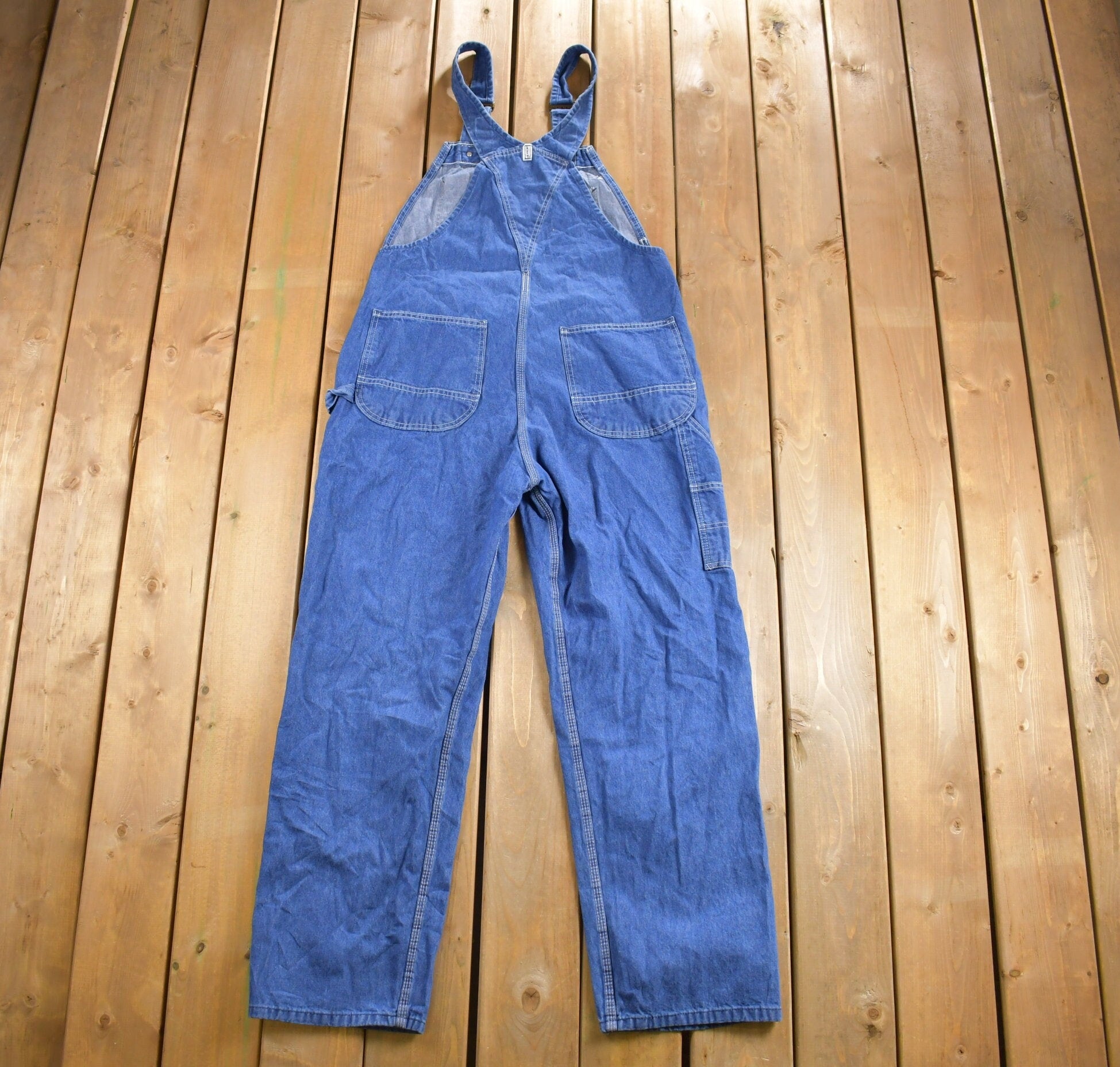 Vintage 1990s KEY Imperial Denim Jean Overalls Size 40 x 30