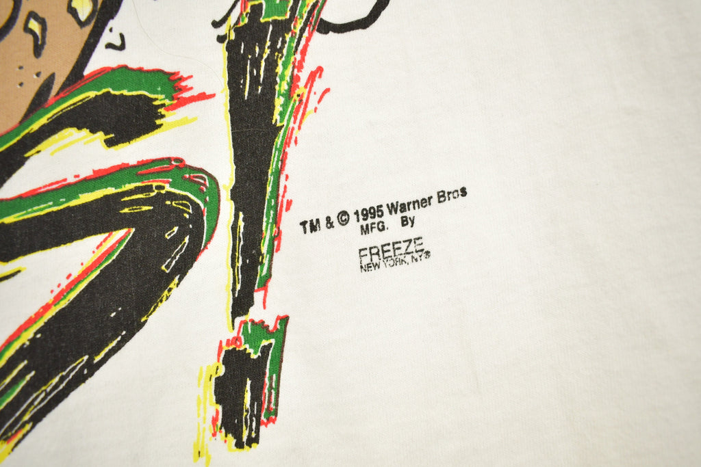 Vintage 1995 Taz "Try And Jingle This" Christmas Graphic Looney Tunes T-Shirt