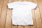 Vintage 1990s Floral Embroidered Double Collar T-Shirt