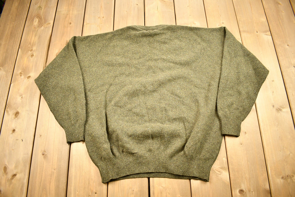 Vintage 1990s County Seat Knitted Wool Blend Crewneck Sweater