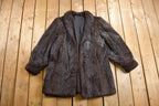 Vintage 1980s Black Sheared Beaver Fur Coat