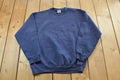 Vintage 1990s Navy Franklin Sports Blank Crewneck Sweatshirt Mens M / 90s Crewneck / Essential / Streetwear / 90s Blank / Athleisure