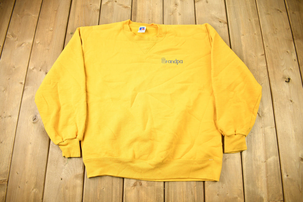 Vintage 1990s Grandpa Embroidered Crewneck Sweatshirt /