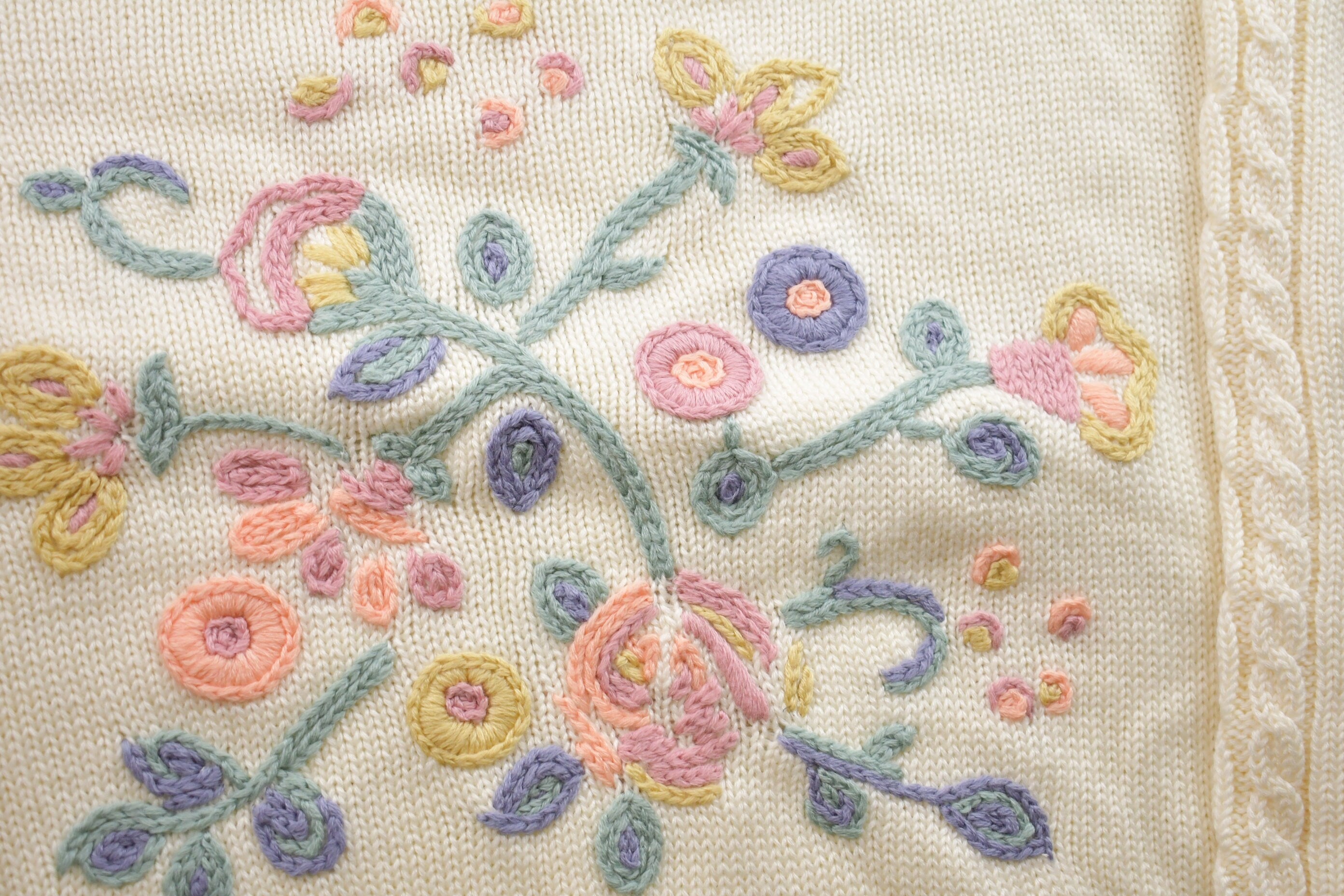 Vintage 1980s Together! Floral Knitted Sweater