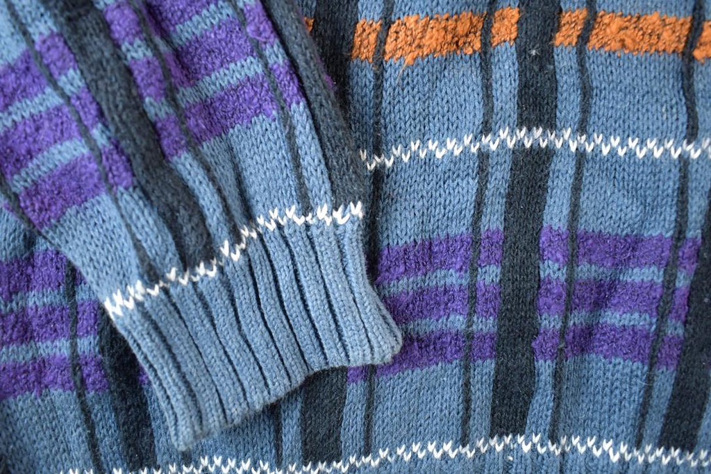 Vintage 1990s Concrete Knit Abstract Pattern Crewneck Sweater