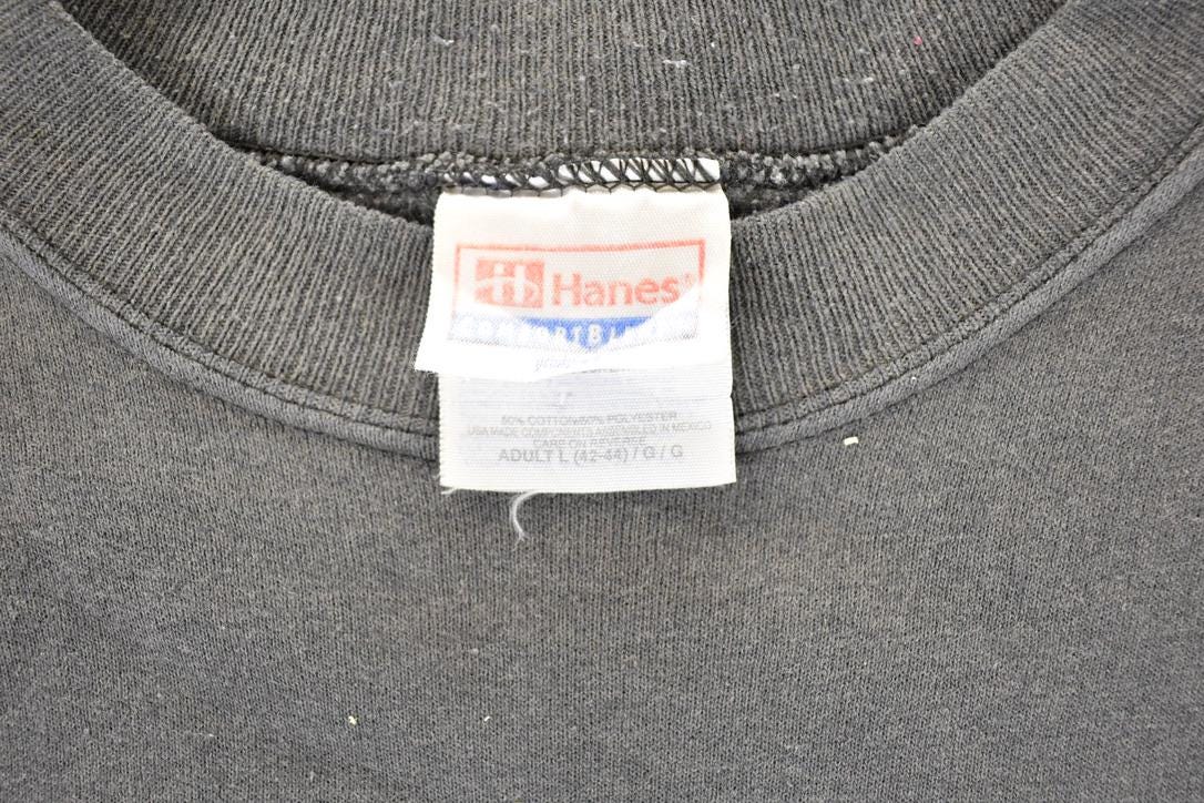 Vintage 1990s Cute Hummingbird Floral Embroidered Crewneck Sweatshirt Men's L