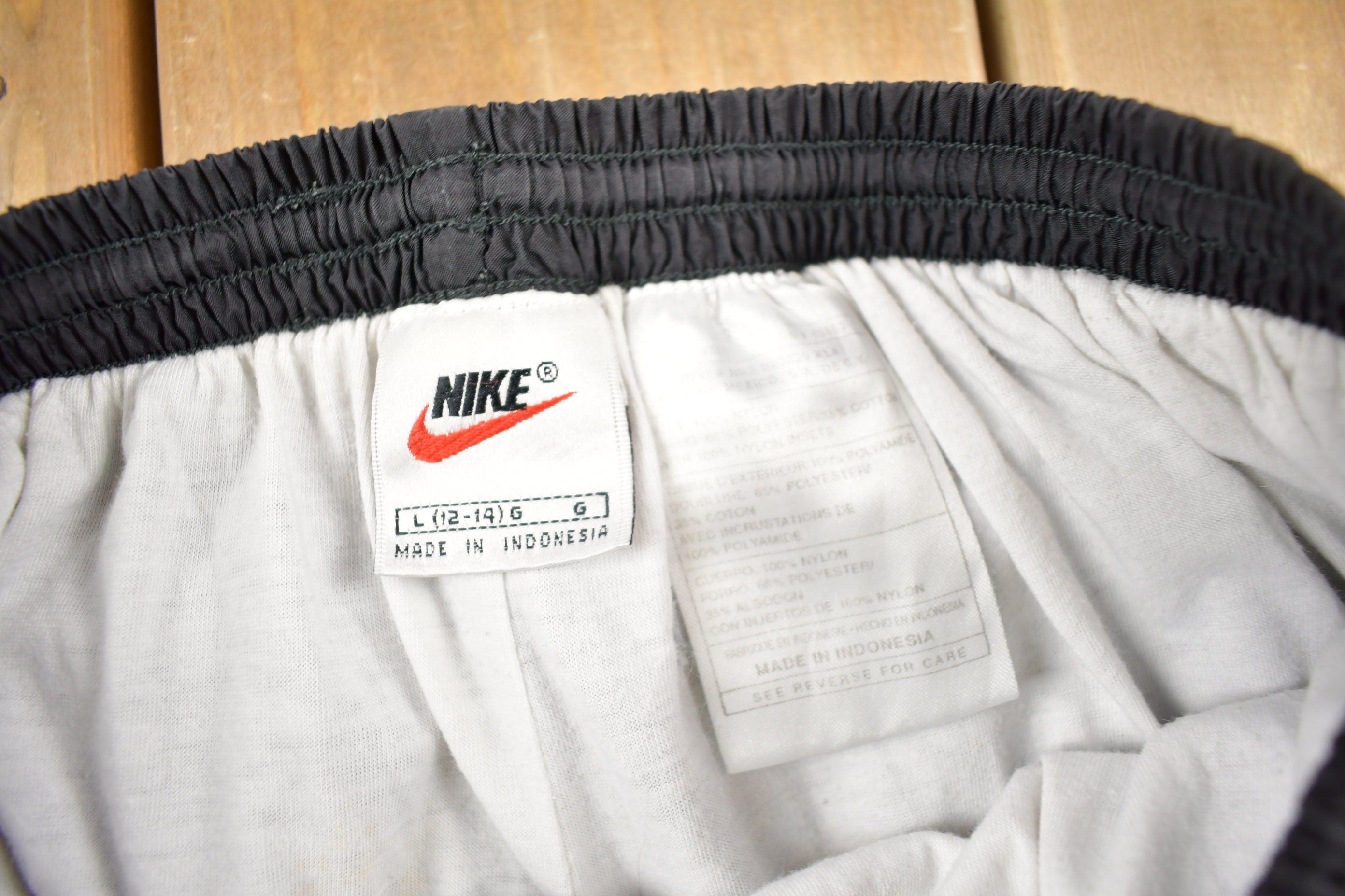 Vintage 1990s Nike Mini Swoosh Track Pants Size Women's L 12-14