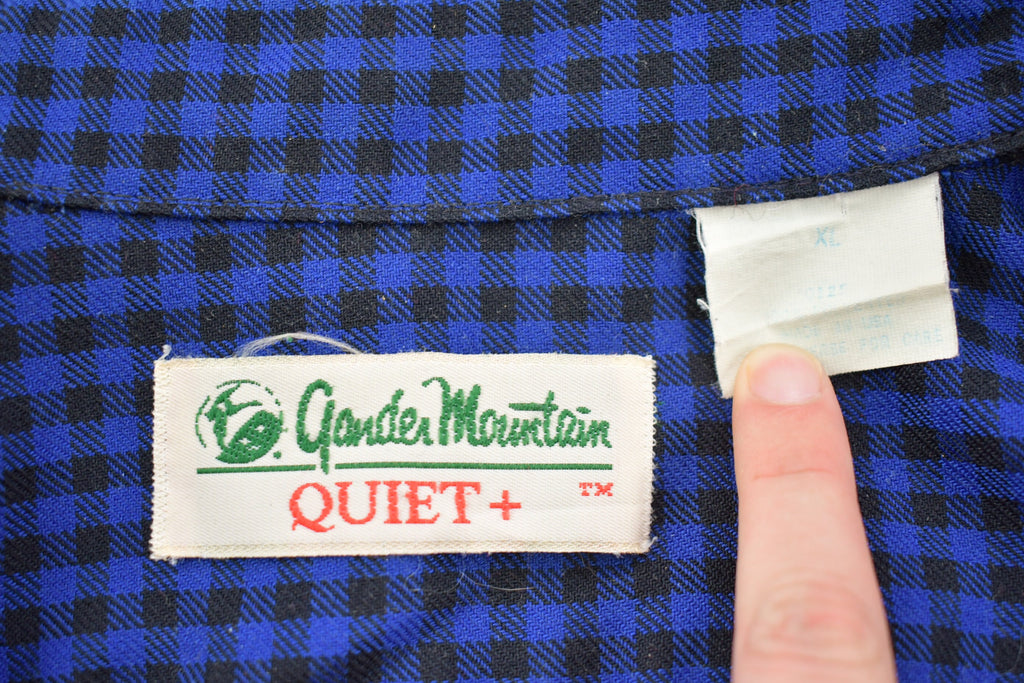 Vintage 1990s Blue Plaid Flannel Button Up Shirt