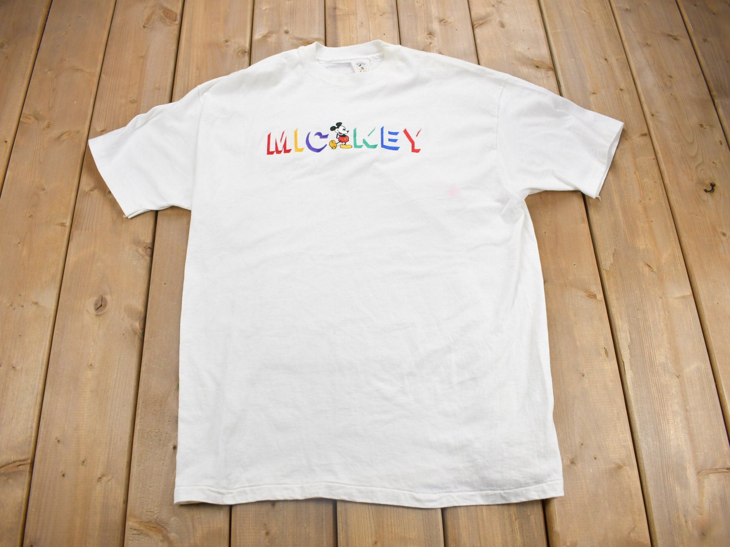 Vintage 1980s Mickey Mouse Embroidered Disney T-Shirt