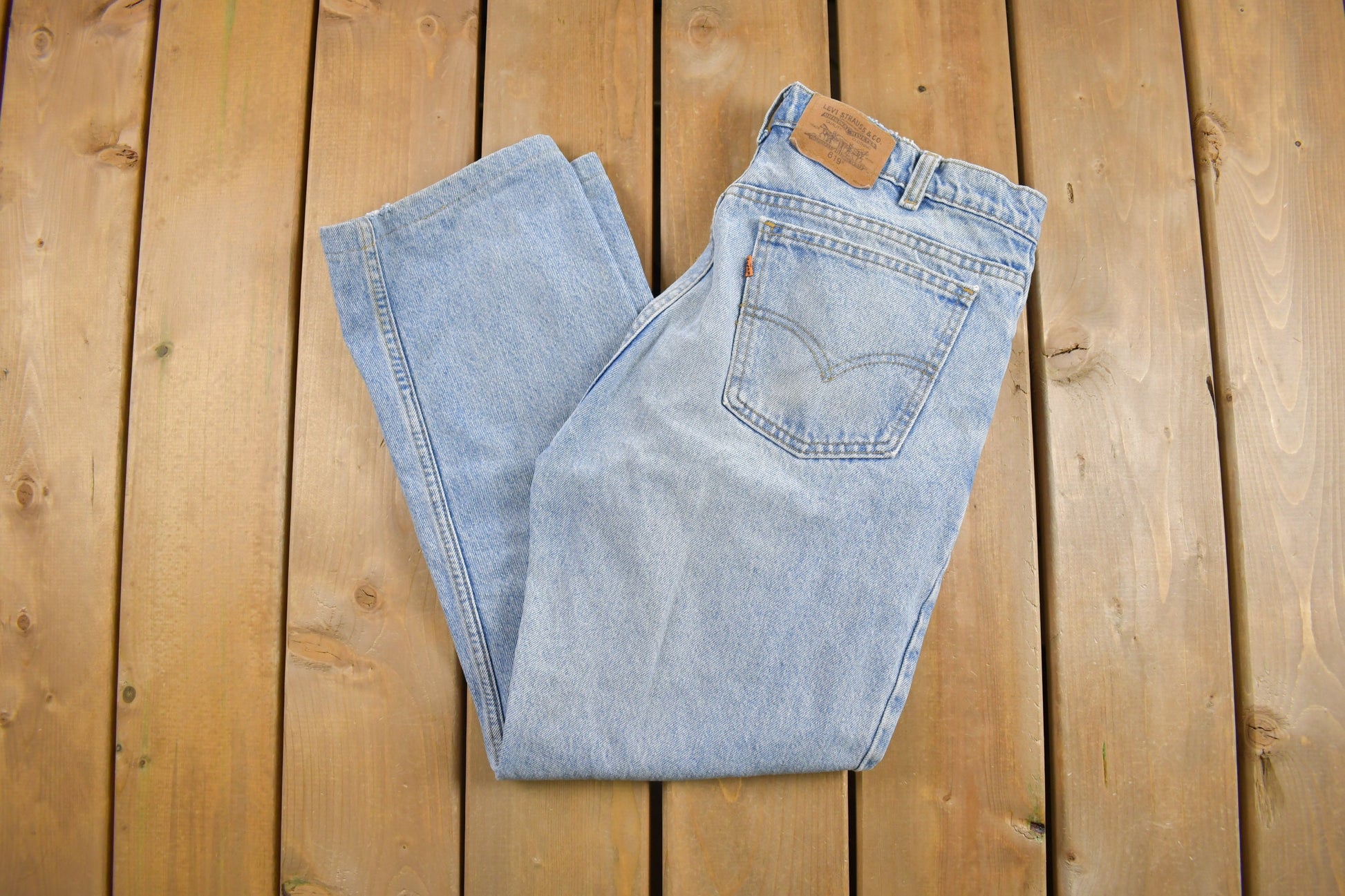 Vintage 80's Levi's 619 Orange Tab Jeans Size 31 x 26.5