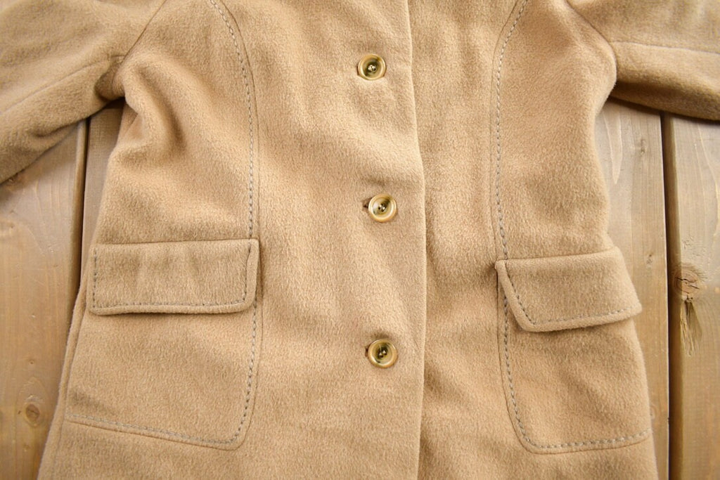 Vintage 1980s Warren Of Stafford 100% Wool Button Up Jacket