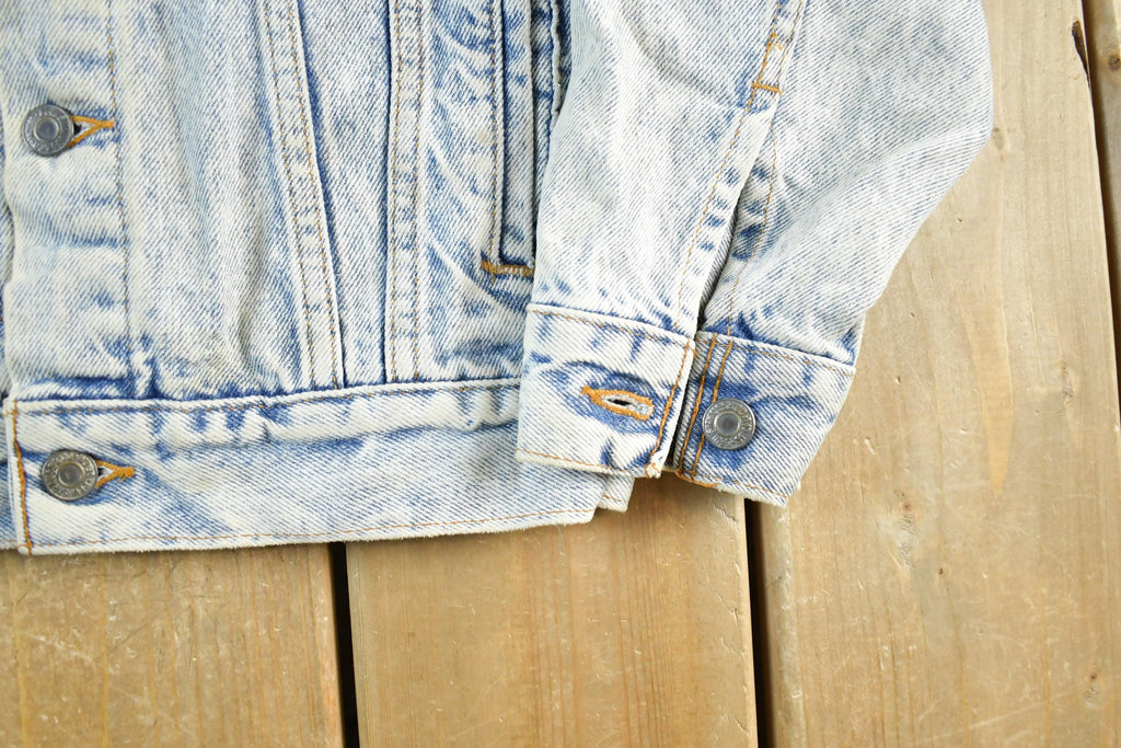 Vintage 1980s Levi's Acid Wash Denim Jean Trucker Jacket Men's Small