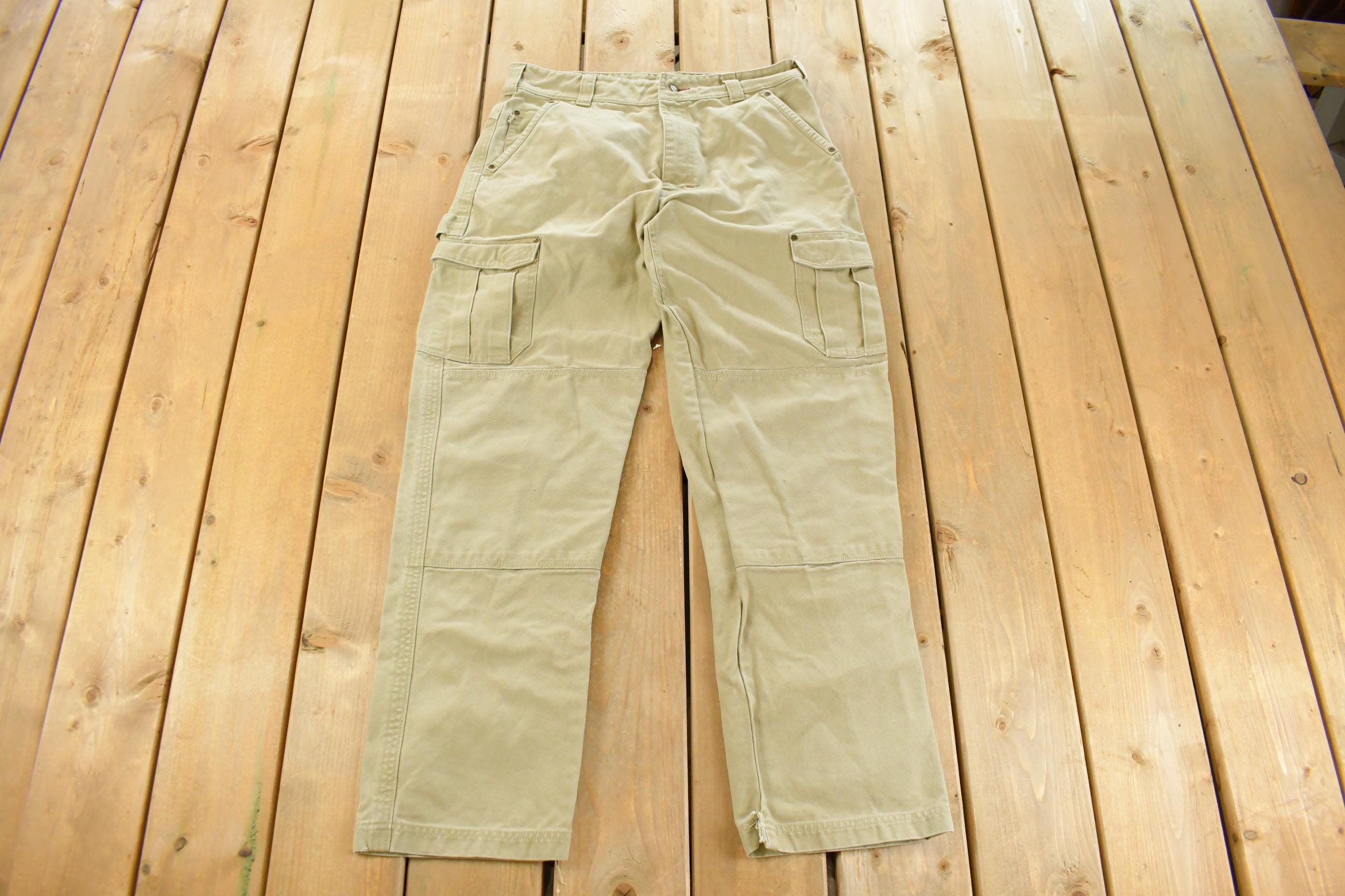 Vintage 1990s Cabela's Outdoor Gear Beige Cargo Pocket Pants Men's 34 x 32