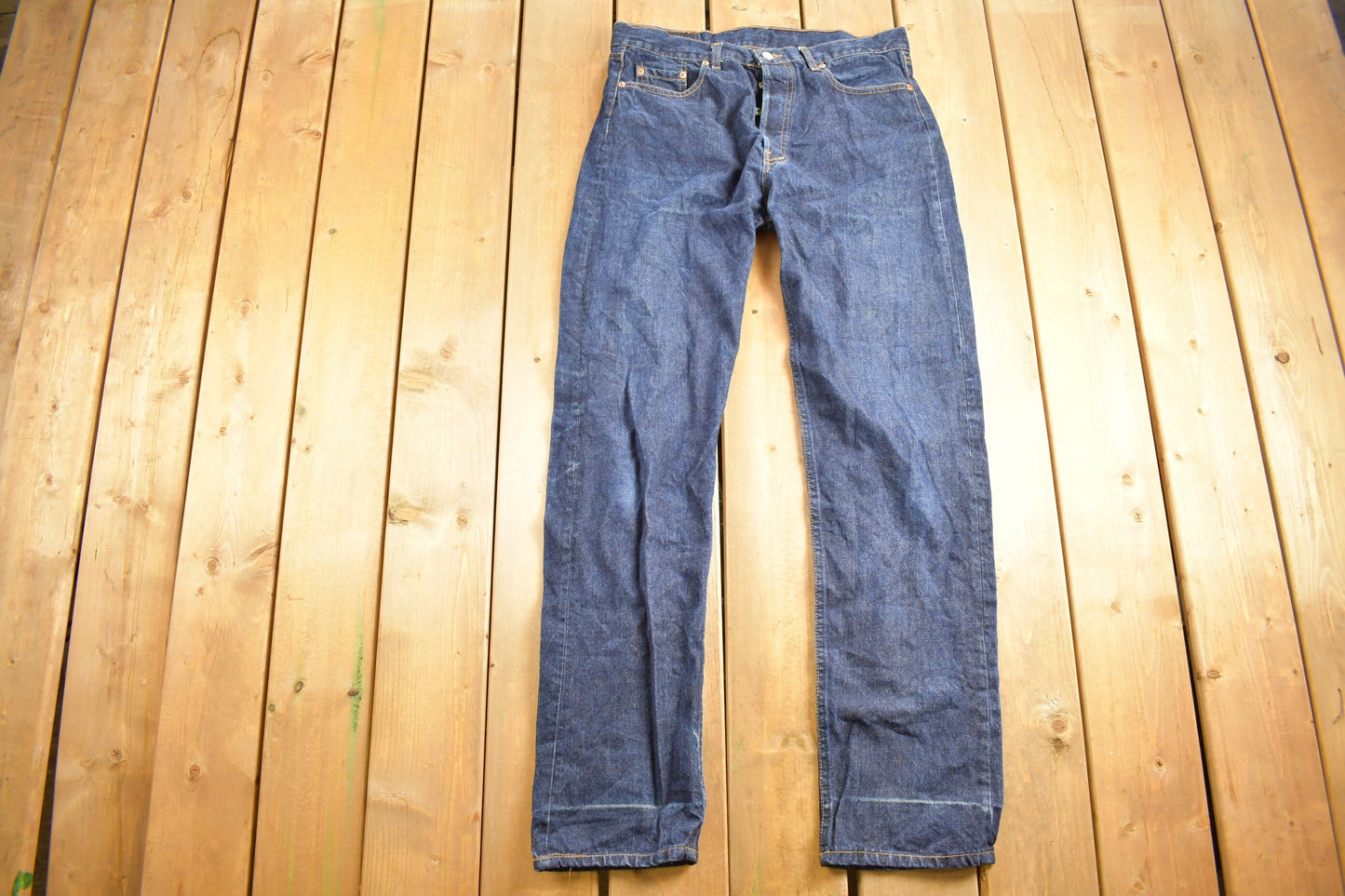 Vintage 1980s Levi's 501 Red Tab Button Fly Jeans Size 34 x 33 / Blue / Dark Wash / Vintage Denim / Made In USA / 80s Levi's / Straight Cut