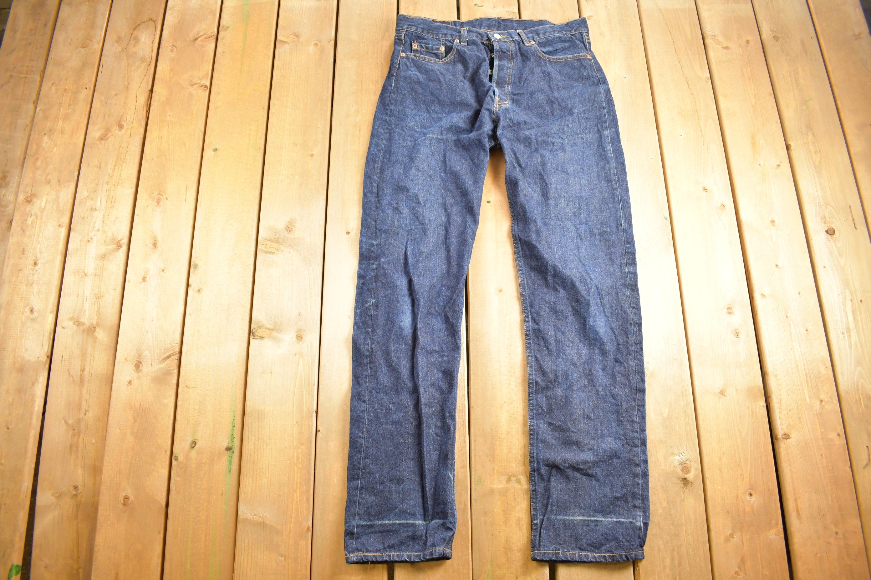 Vintage 1980s Levi's 501 Red Tab Button Fly Jeans Size 34 x 33