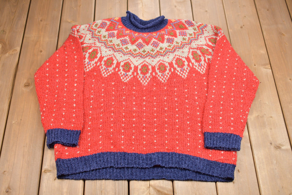 Vintage 1980s Aztec Knitted Sweater