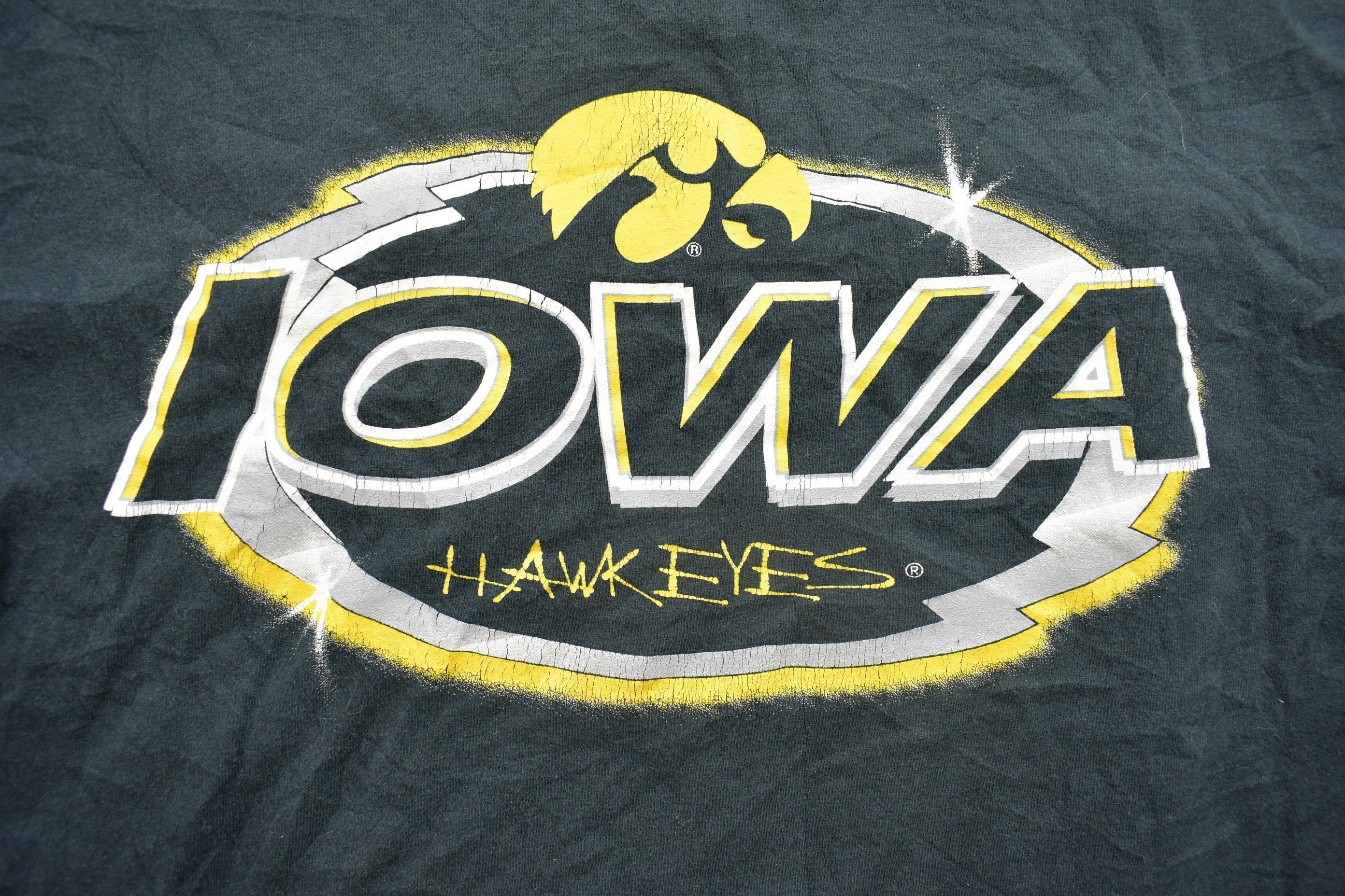 Vintage 1990s Iowa Hawkeyes College football Collegiate T-Shirt