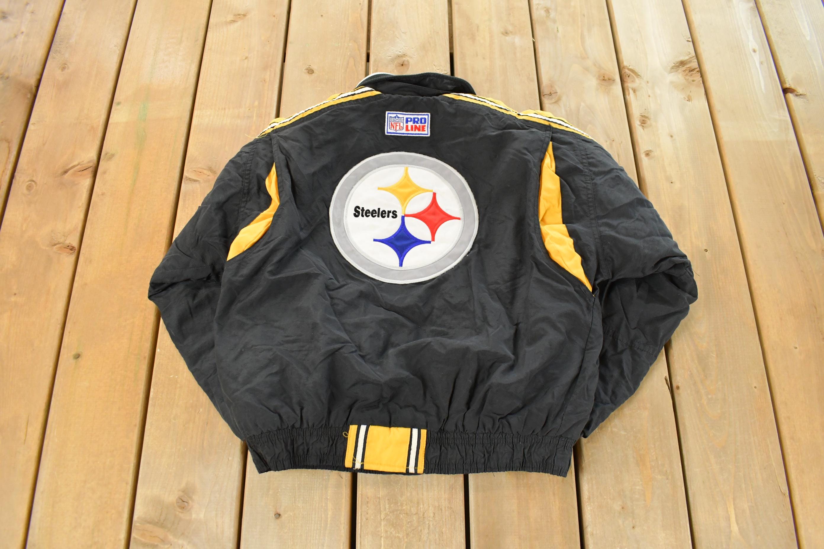 Vintage 1990s Pittsburgh Steelers NFL Starter Pro Line Jacket Youth Medium