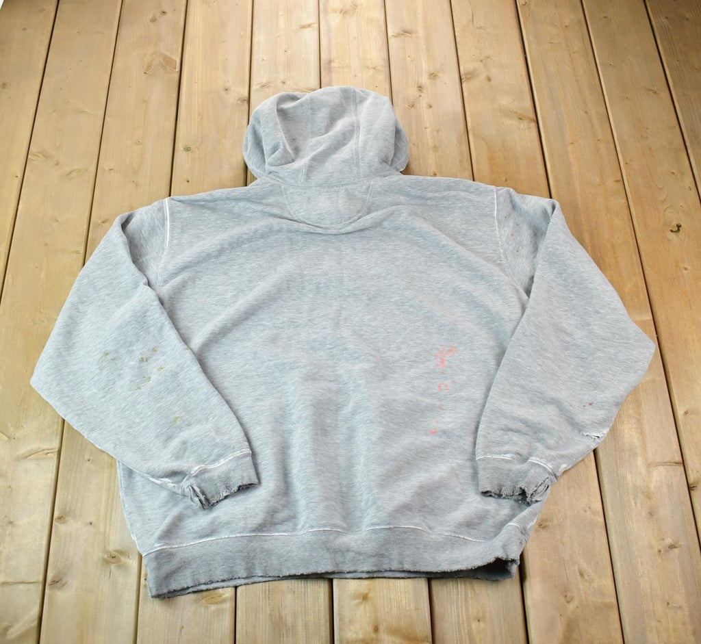 Vintage Y2K Perfectly Distressed Carhartt Heather Grey Hoodie Sweatshirt