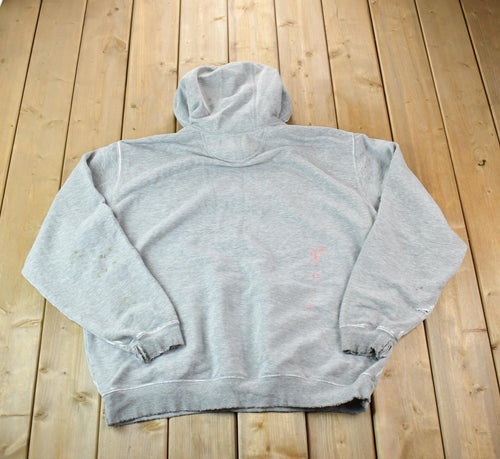 Vintage Y2K Perfectly Distressed Carhartt Heather Grey Hoodie Sweatshirt / Workwear / Streetwear / 2000 / 90s / Vintage Carhartt Sweater