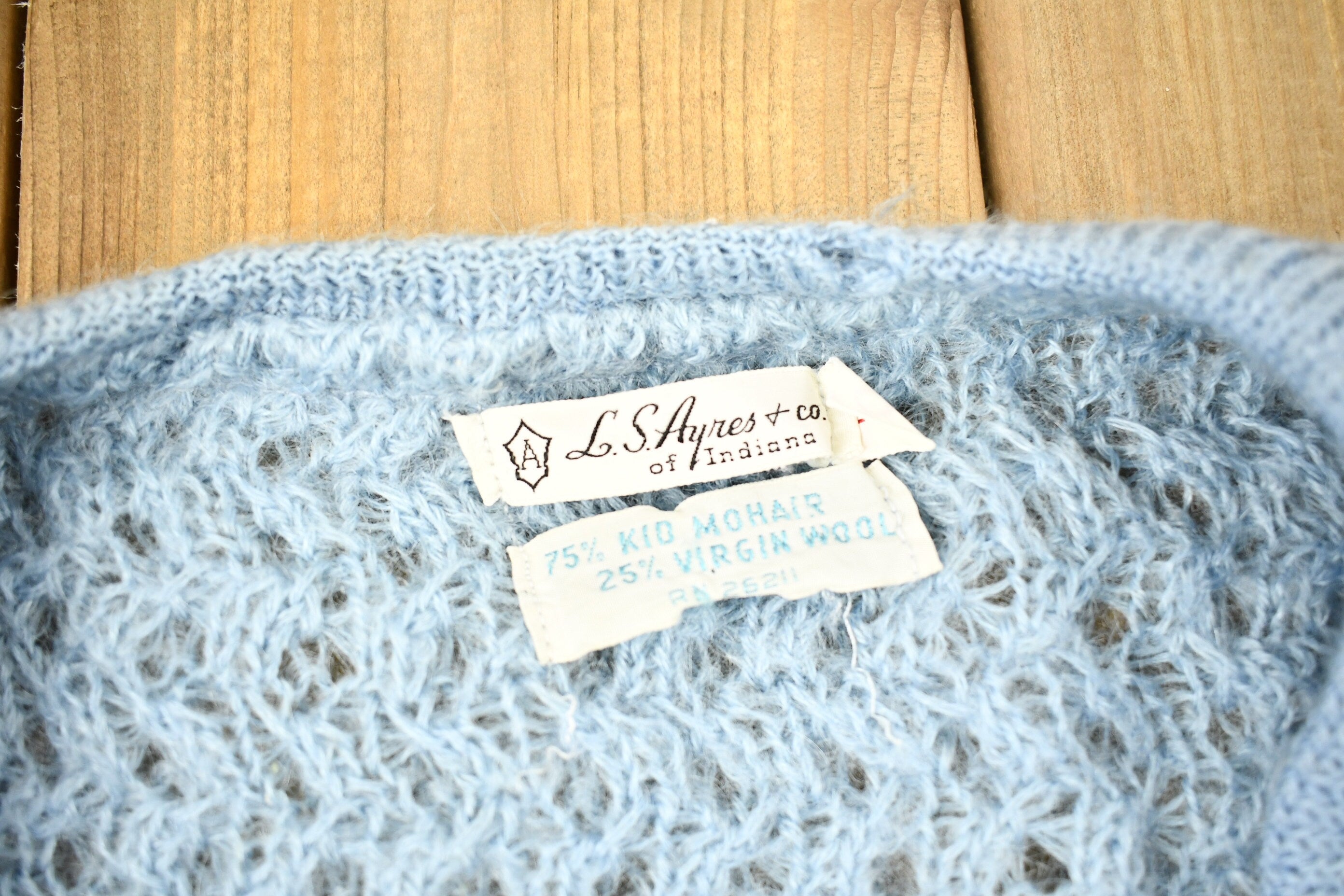 Vintage 1960s Mohair & Wool Knitted Cardigan Sweater
