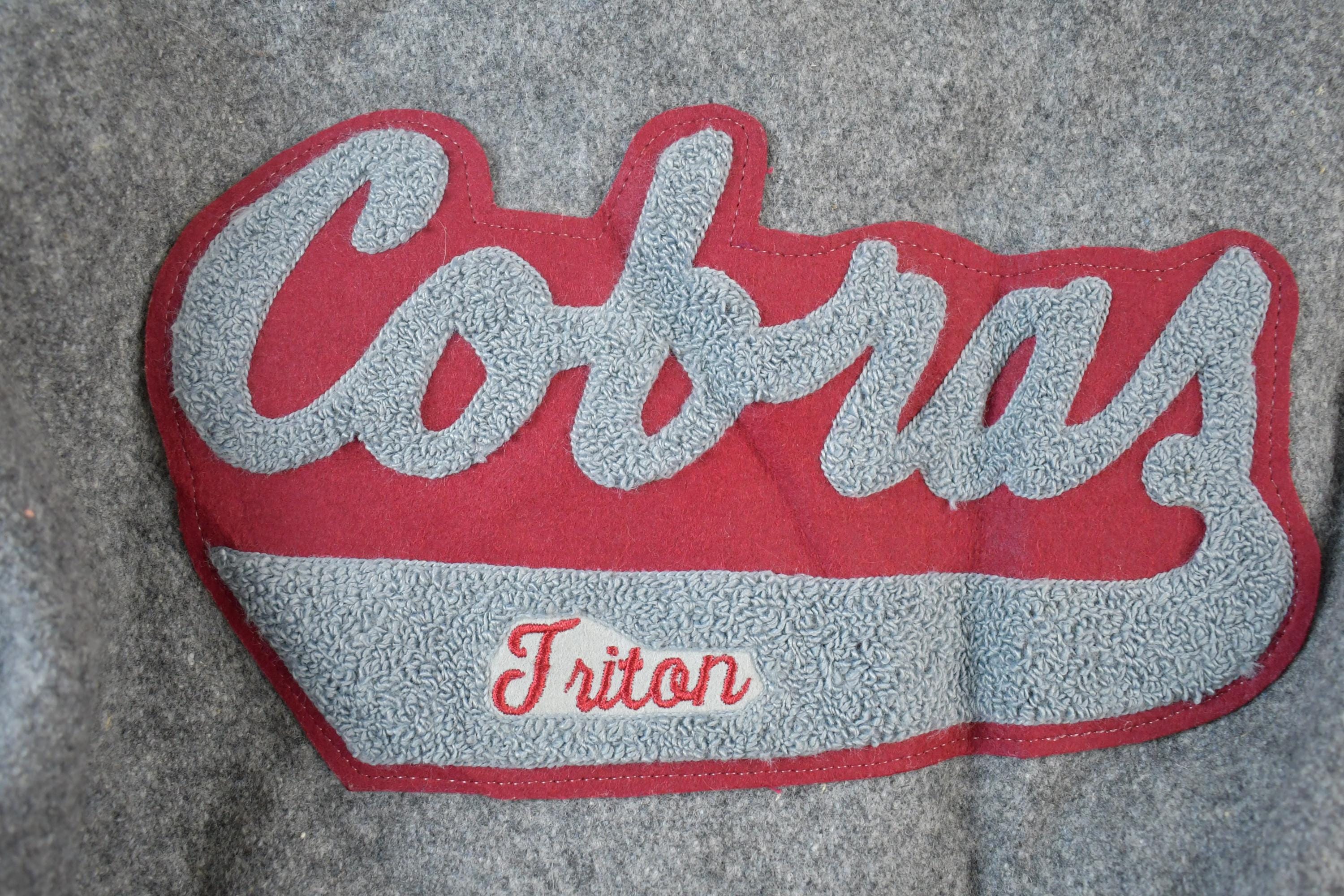 Vintage 2004 Triton Cobras Leather & Wool Varsity Meca Sportswear Amanda Jacket Made In USA