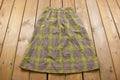 Vintage 1970s Plaid Long Skirt Size 24 x 28
