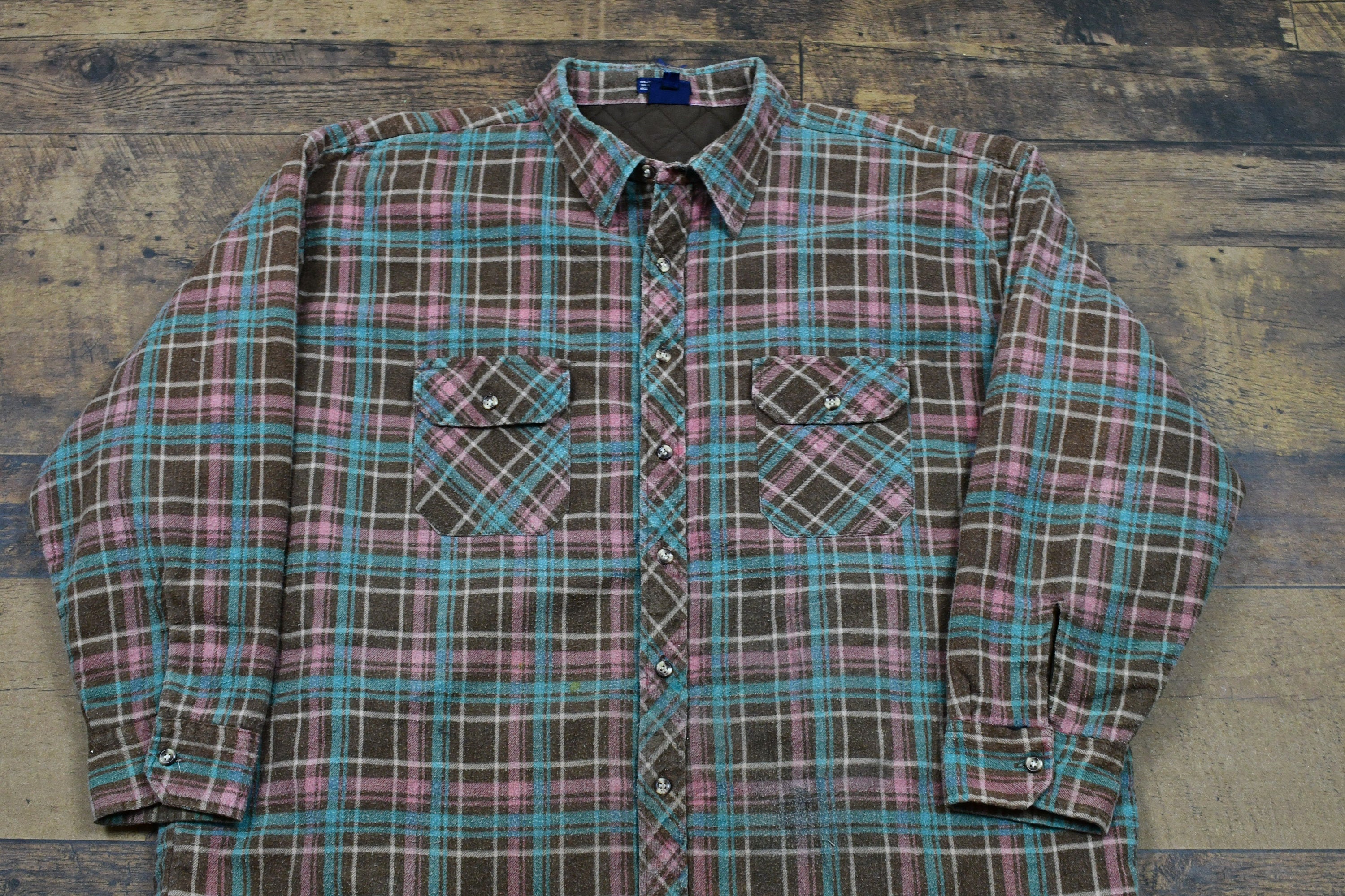 Vintage 1990s Boulevard For Tall Man Lined Button Up Shirt