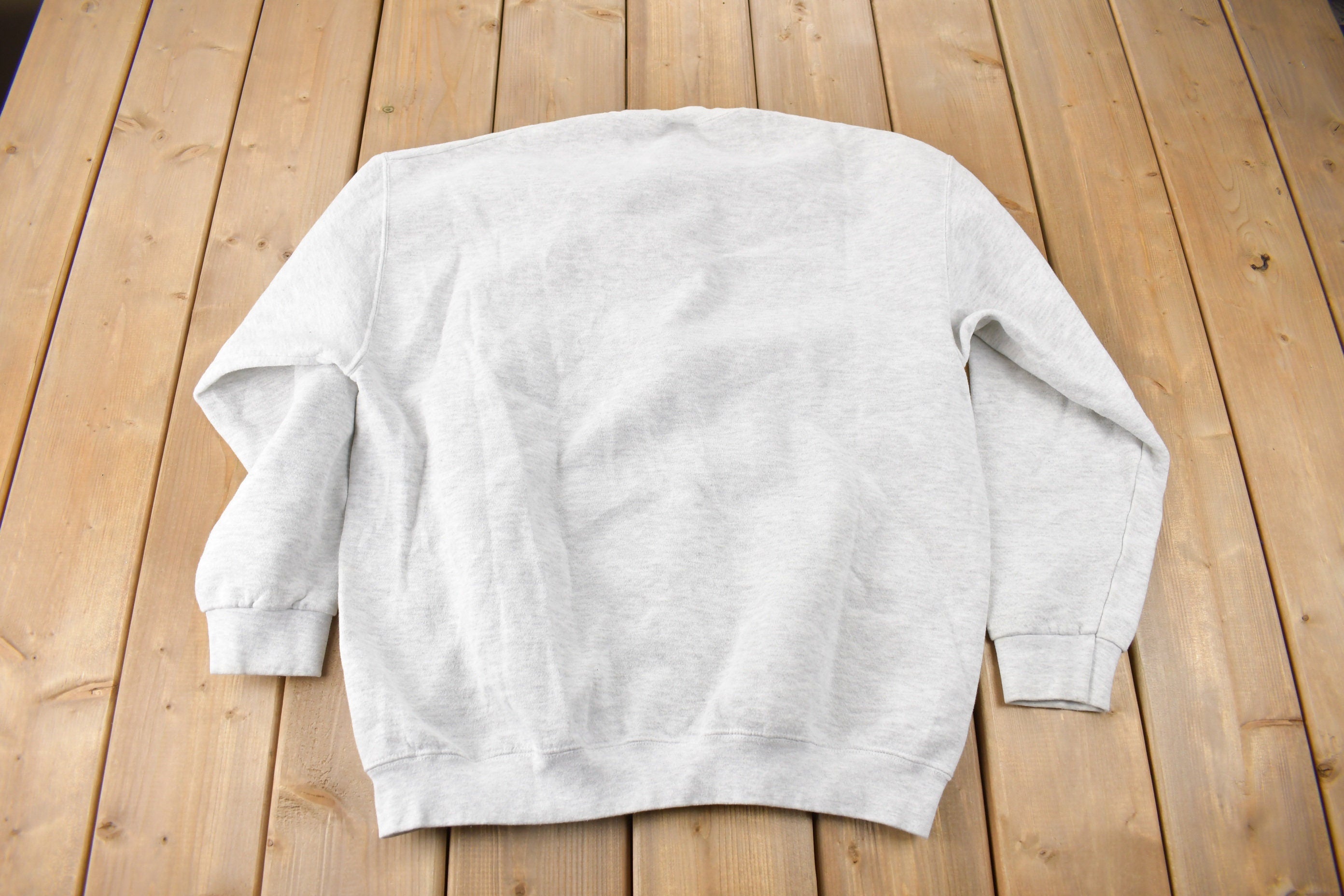 Vintage 1990s Huron High School New Boston Michigan Crewneck Sweatshirt Made In USA