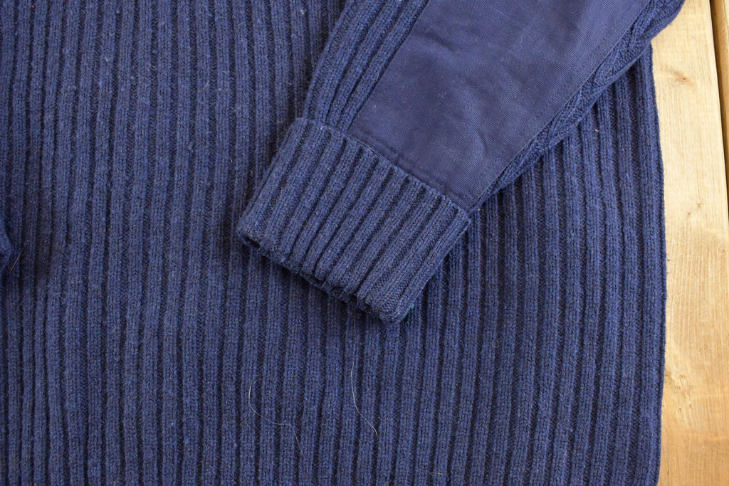 Vintage 1990s LL Bean Knit Quarter Button Sweater Mens XL / 90's Abstract Pattern 3D Knitted Outdoorsman Sweatshirt