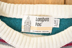 Vintage 1990s London Fog Argyle Abstract Christmas Knit Crewneck Sweater Mens L