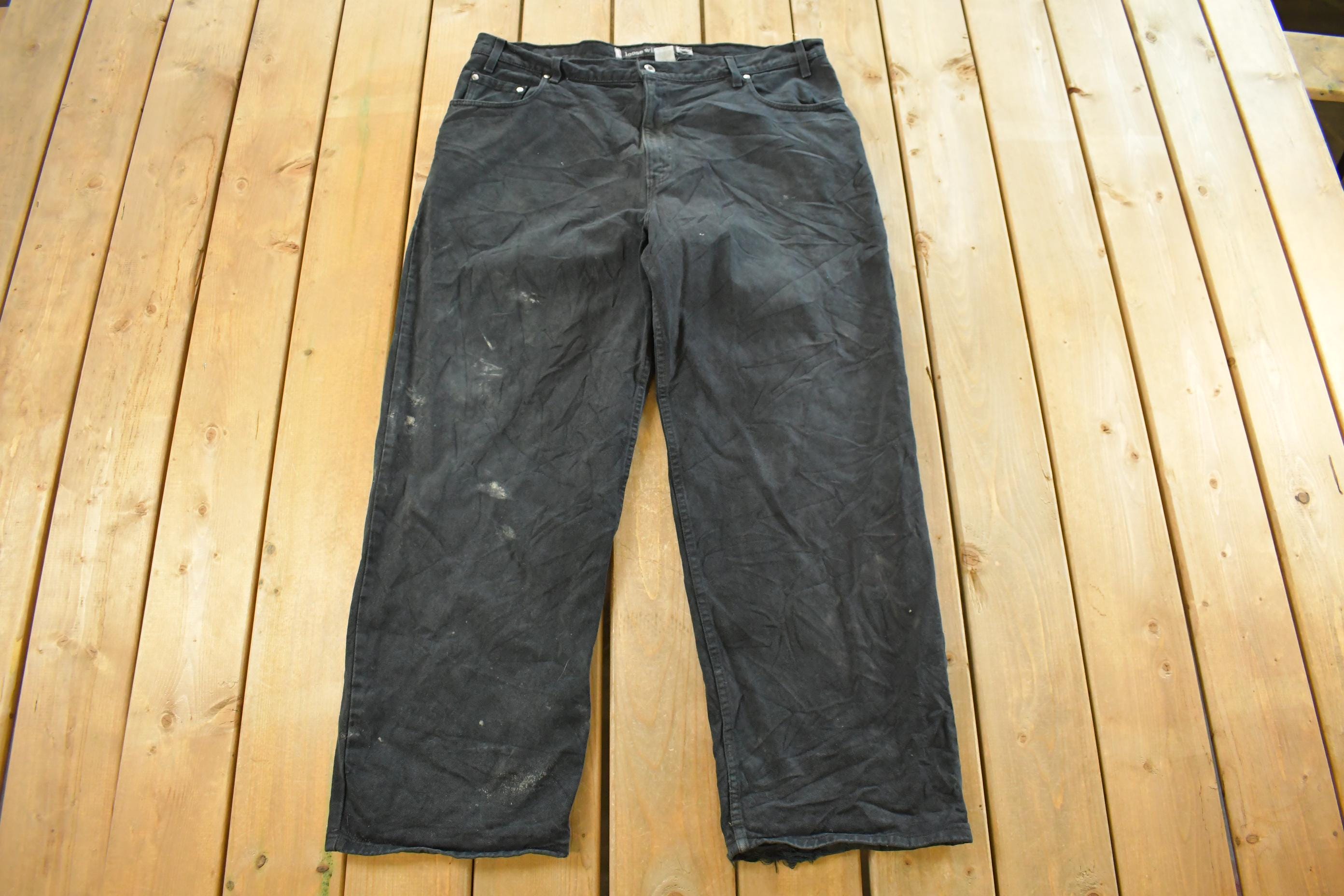 Vintage 1990s Levi Silver Tab Loose Wide Leg Denim Jeans Men's 42 x 32