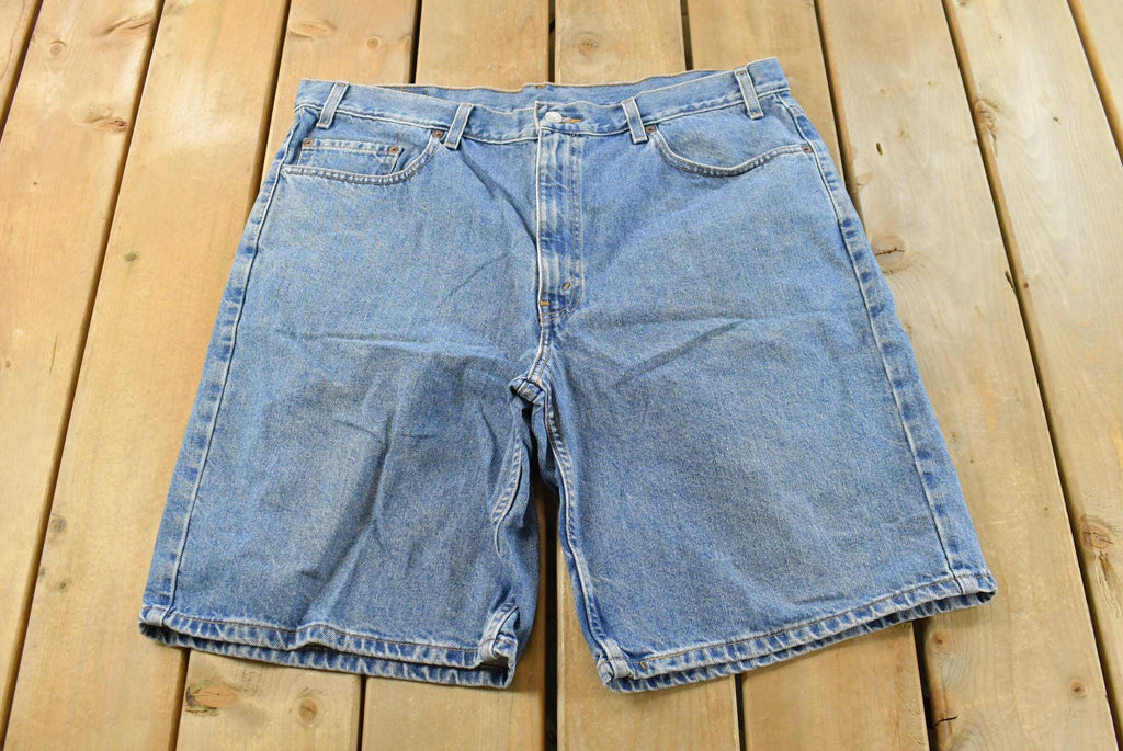Vintage 1990s Levi's 550 Relaxed Fit Denim Blue Jean Shorts Men's 38 / 90s Jorts / Streetwear / Hypebeast / Street Style